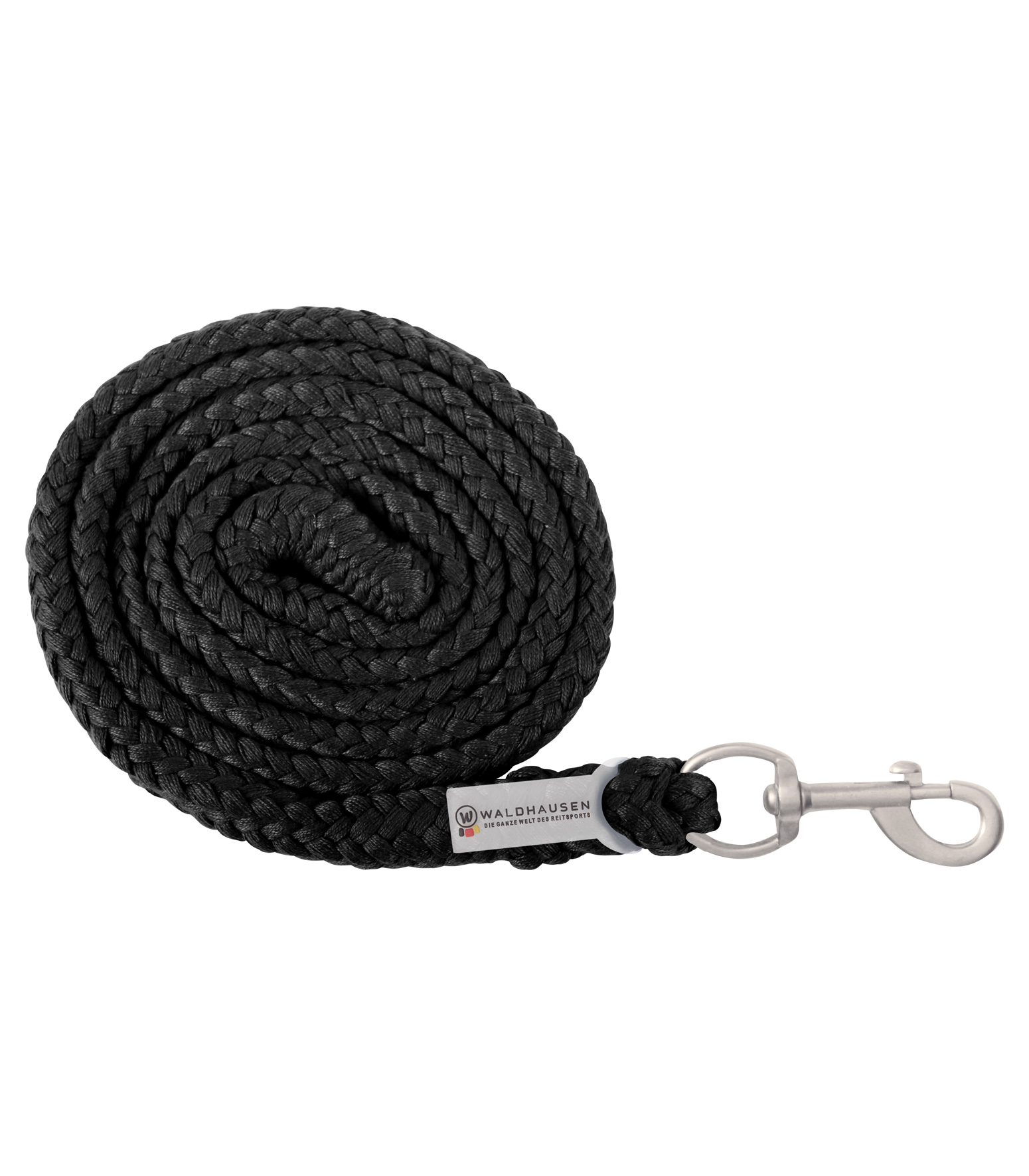 WALDHAUSEN Anbindestrick Plus - Karabinerhaken, schwarz