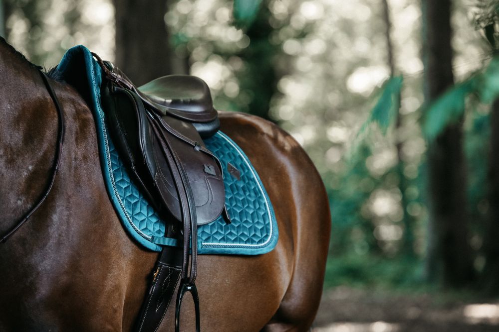 KENTUCKY® HORSEWEAR Schabracke Velvet Springen, smaragdgrün