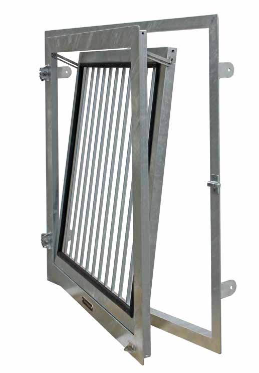 GROWI® Stallfenster Dreh-Kippfenster-Gerade, 1 x 1 m