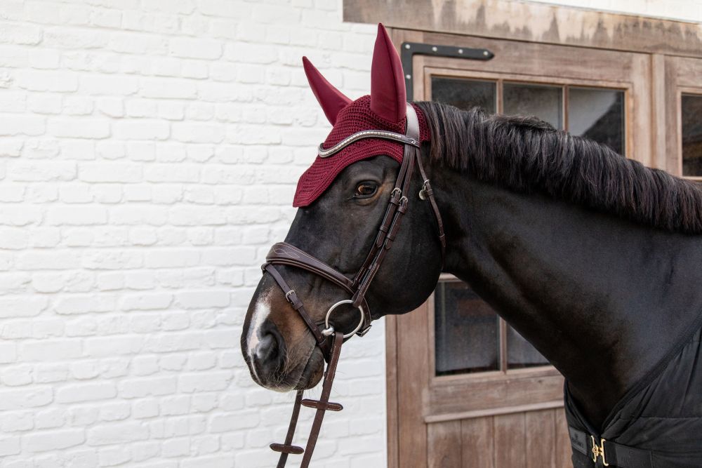 KENTUCKY® HORSEWEAR Fliegenhaube Wellington Soundless, bordeaux