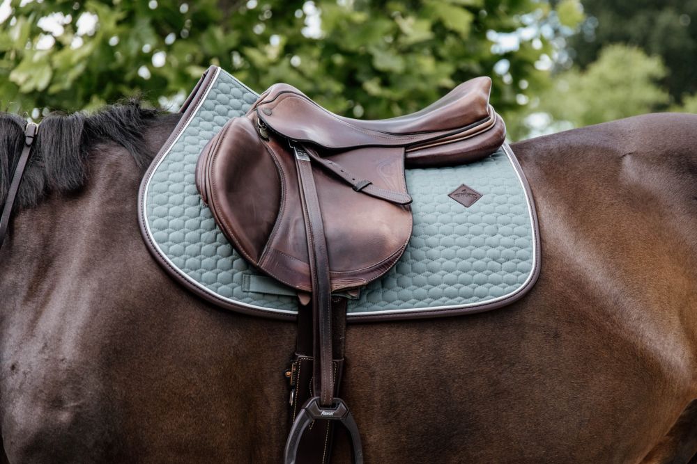 KENTUCKY® HORSEWEAR Schabracke Classic Leder Springen, dusty green