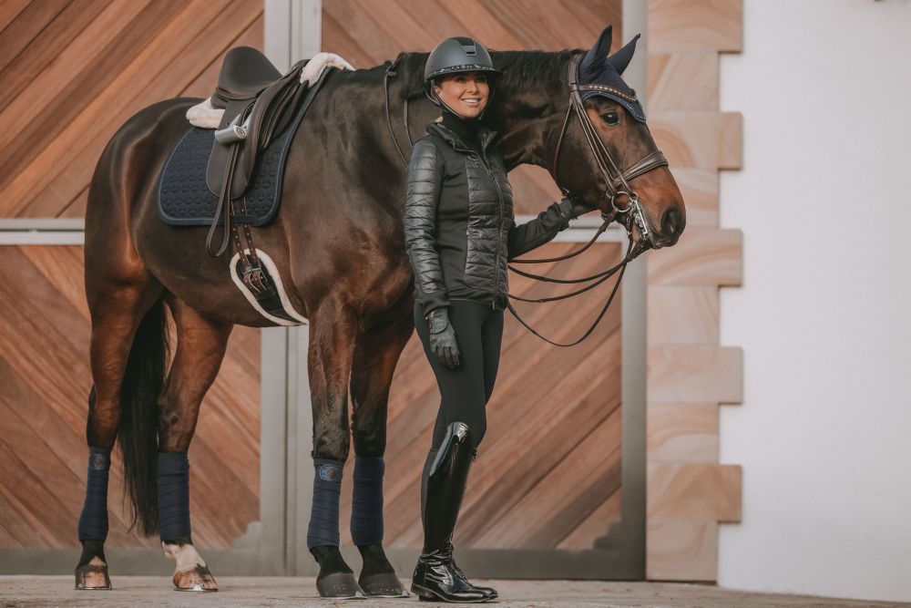 KENTUCKY® HORSEWEAR Schabracke mit Glitzereinfassung Dressur, marine