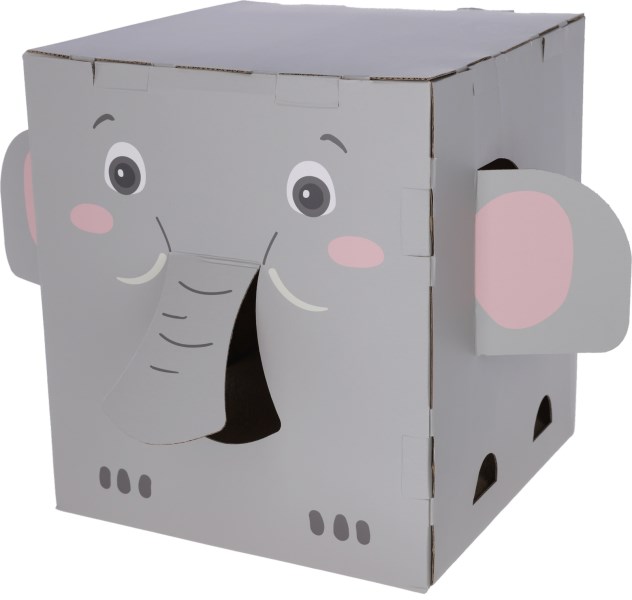 KERBL Katzenkratzhaus Elefant, 35x35x39cm, grau