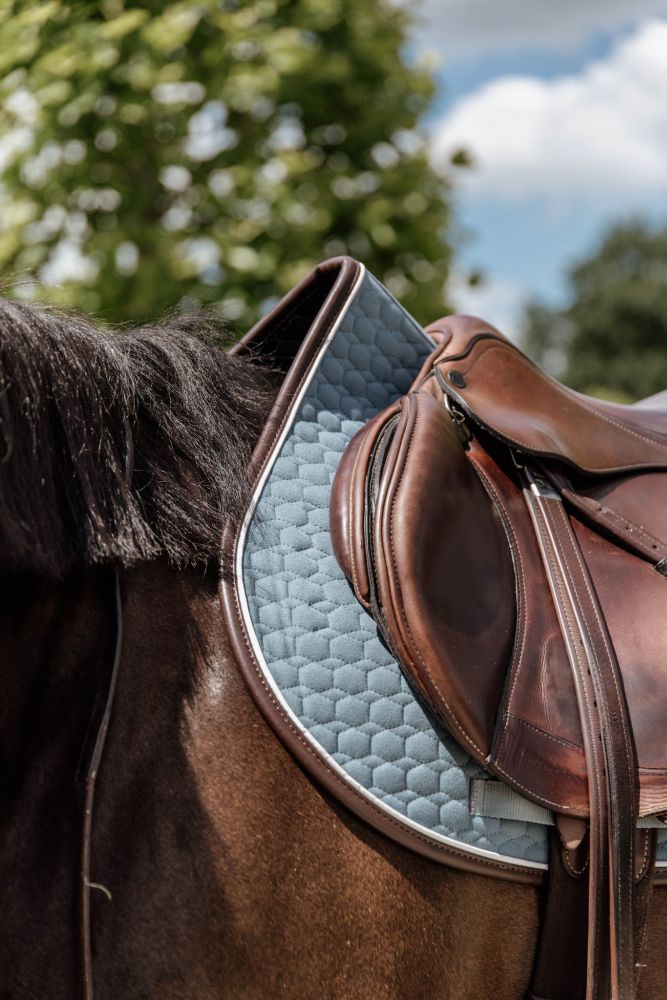 KENTUCKY® HORSEWEAR Schabracke Classic Leder Springen, dusty blue