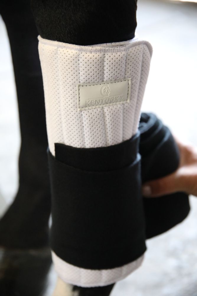 KENTUCKY® HORSEWEAR Bandagierunterlagen Absorb 4er-Set, 45 x 40 cm, weiß/schwarz