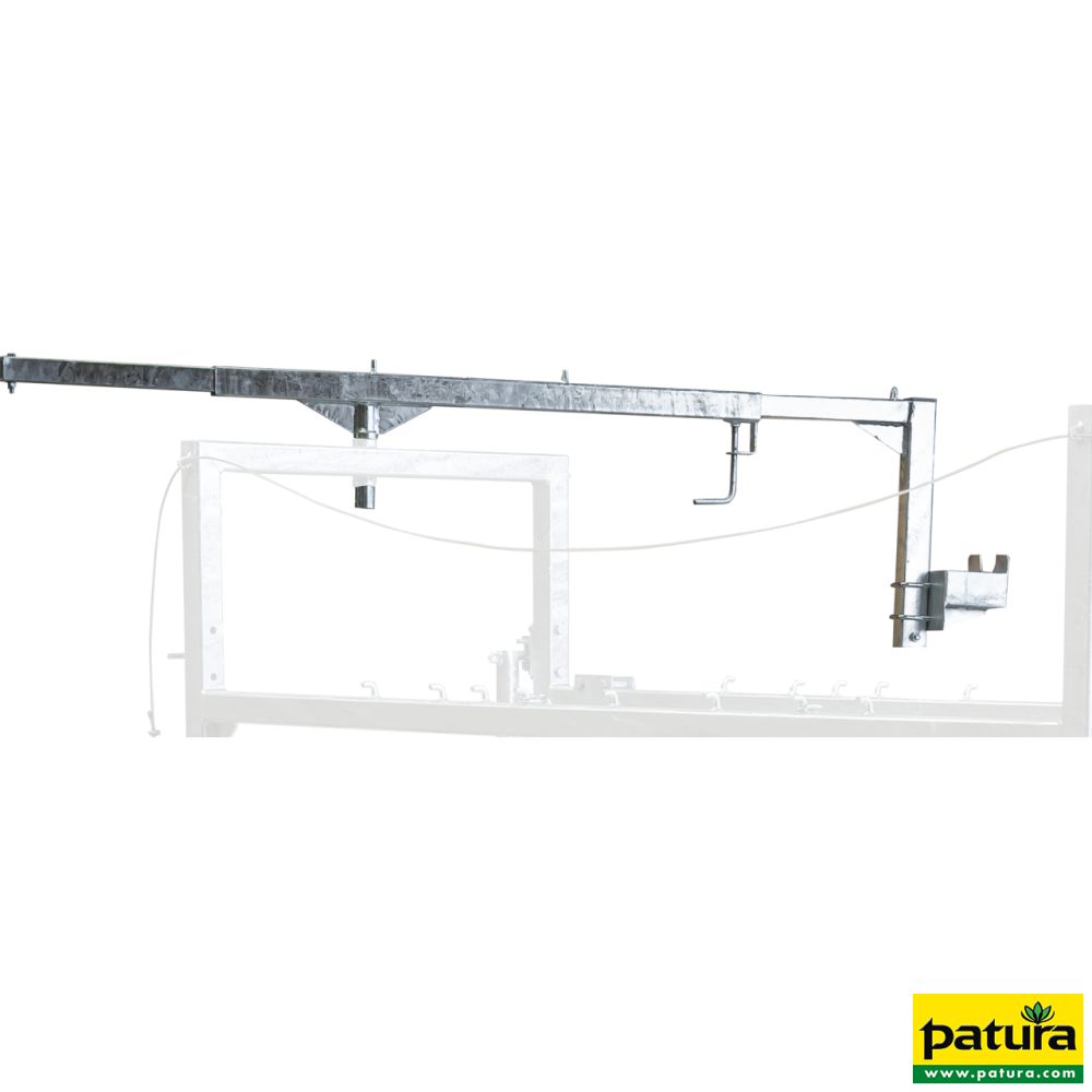 PATURA Teleskop-Schwenkarm inkl. Flex-Halter mit Werkzeugschale, für Klauenpflegestand Stall und Profi M