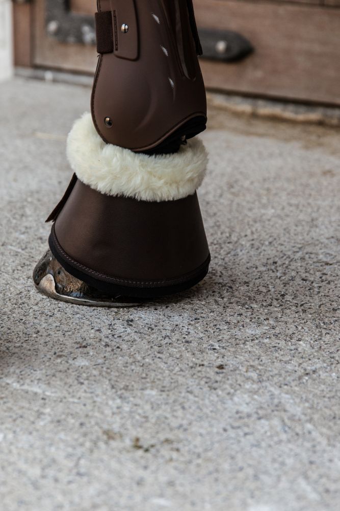KENTUCKY® HORSEWEAR Schaffell-Hufglocken Leder, braun/natur