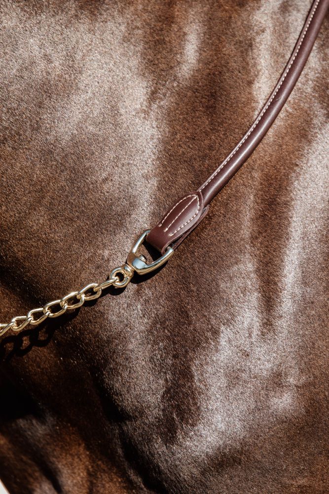 KENTUCKY® HORSEWEAR Lederkettenleine, braun