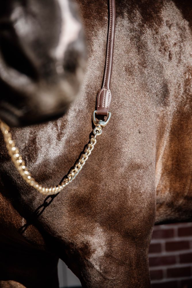 KENTUCKY® HORSEWEAR Lederkettenleine, braun