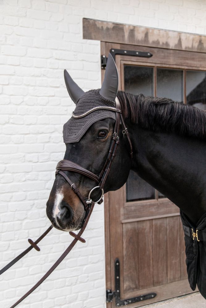 KENTUCKY® HORSEWEAR Fliegenhaube Wellington Soundless, grau