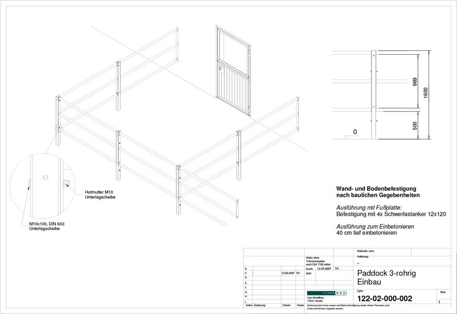 HAU Paddockelement, Höhe: 110 cm