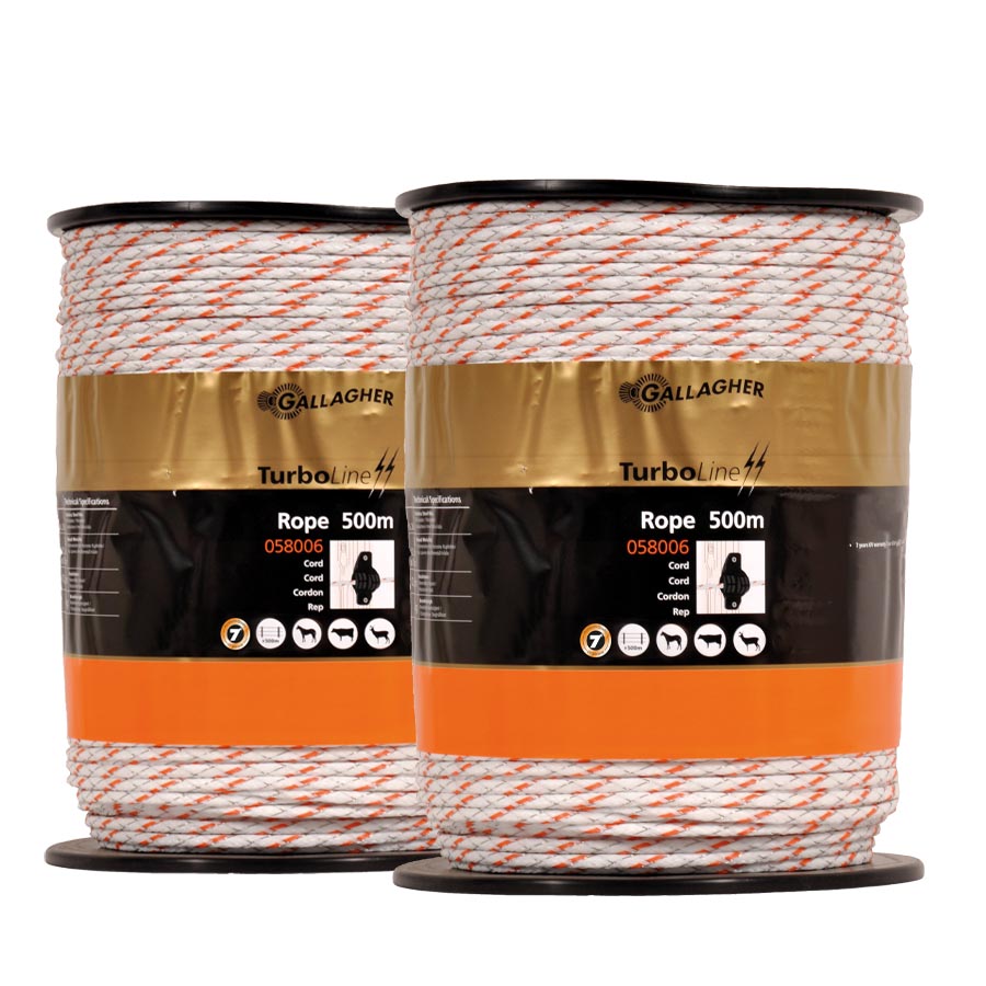 Gallagher Elektrozaun TurboLine Cord, Duopack (2x500m)