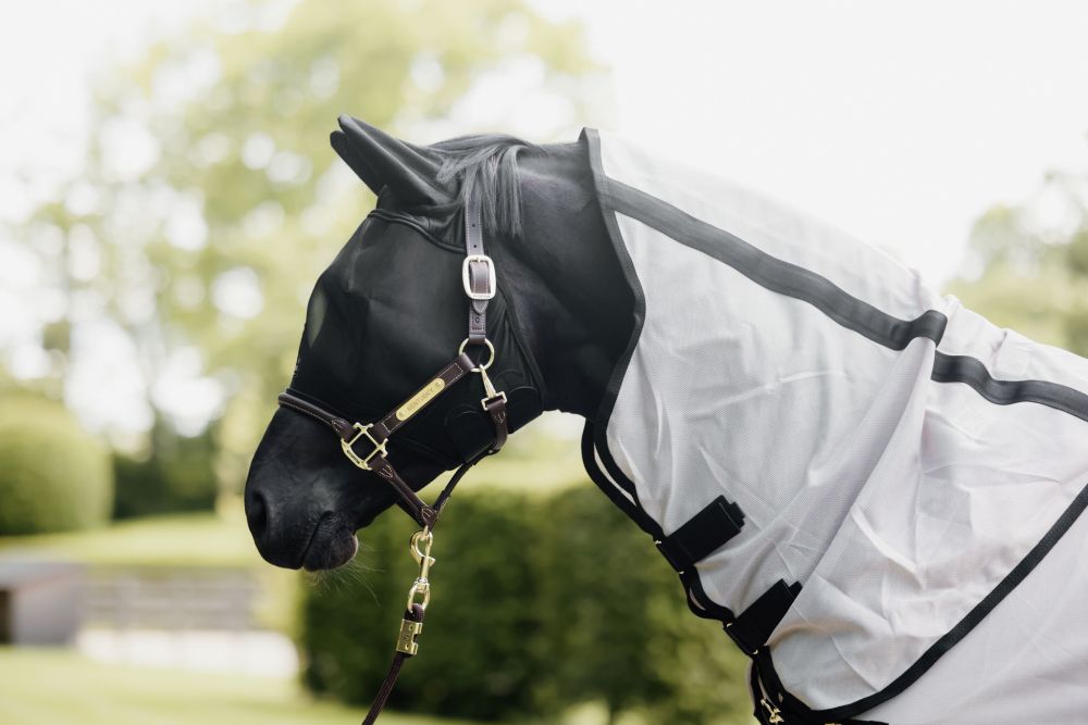KENTUCKY® HORSEWEAR Fliegenmaske Classic mit Ohren, schwarz