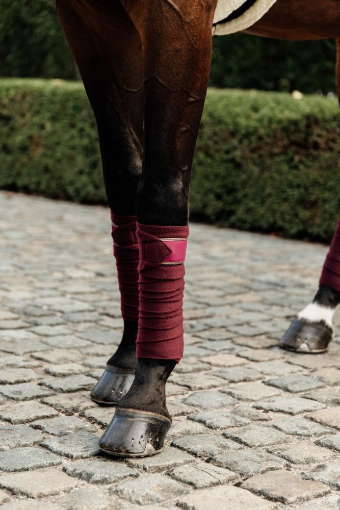 KENTUCKY® HORSEWEAR Fleece-Bandagen, 4er-Set, bordeaux