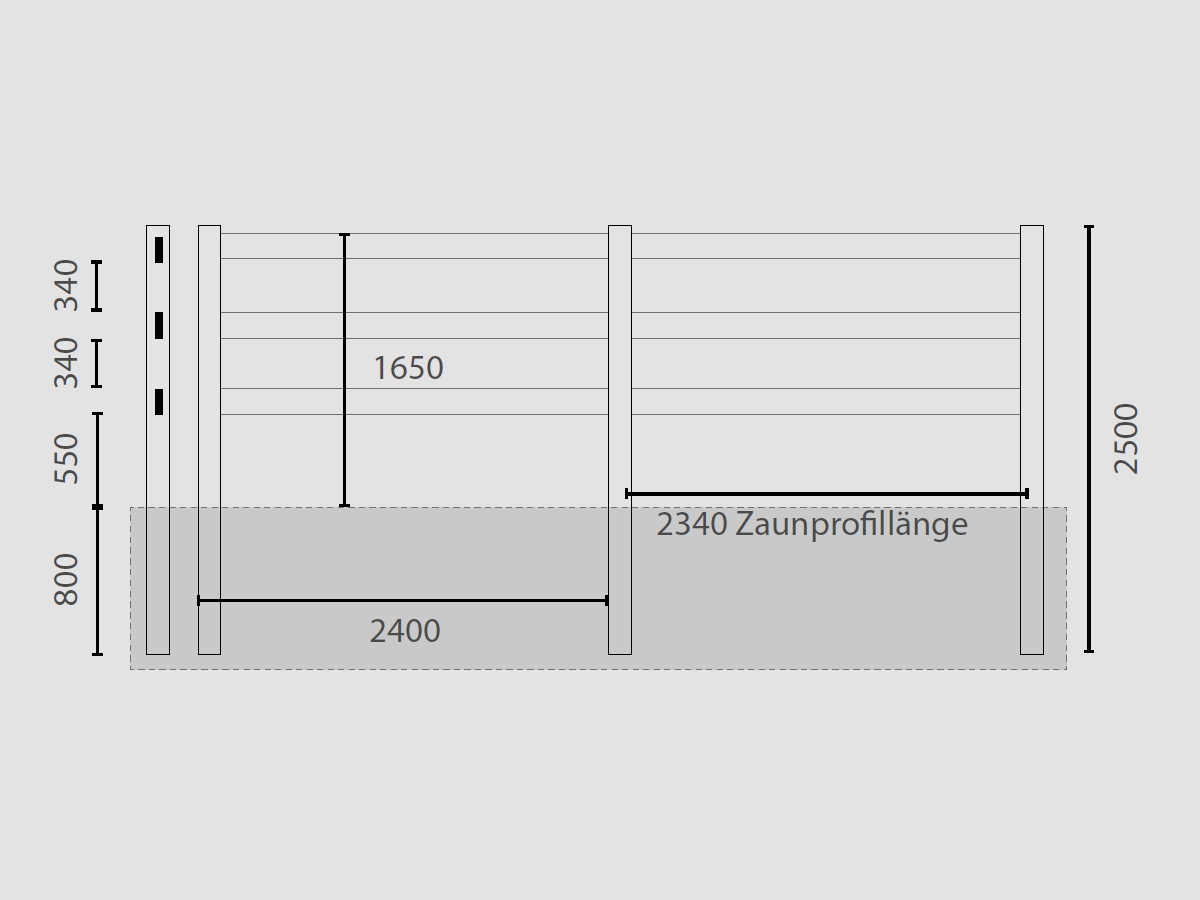 GROWI® Koppelzaunsystem Ranch SL 3, Eckpfosten