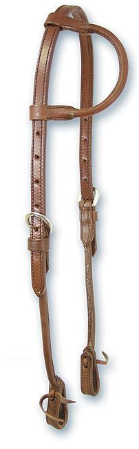 WESTERN IMPORTS® Headstall OneEar Round, dark oiled