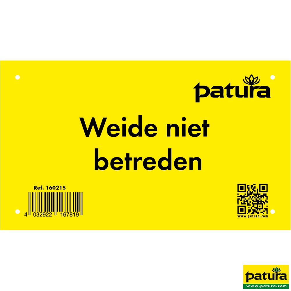 PATURA Warnschild, Weide betreten verboten