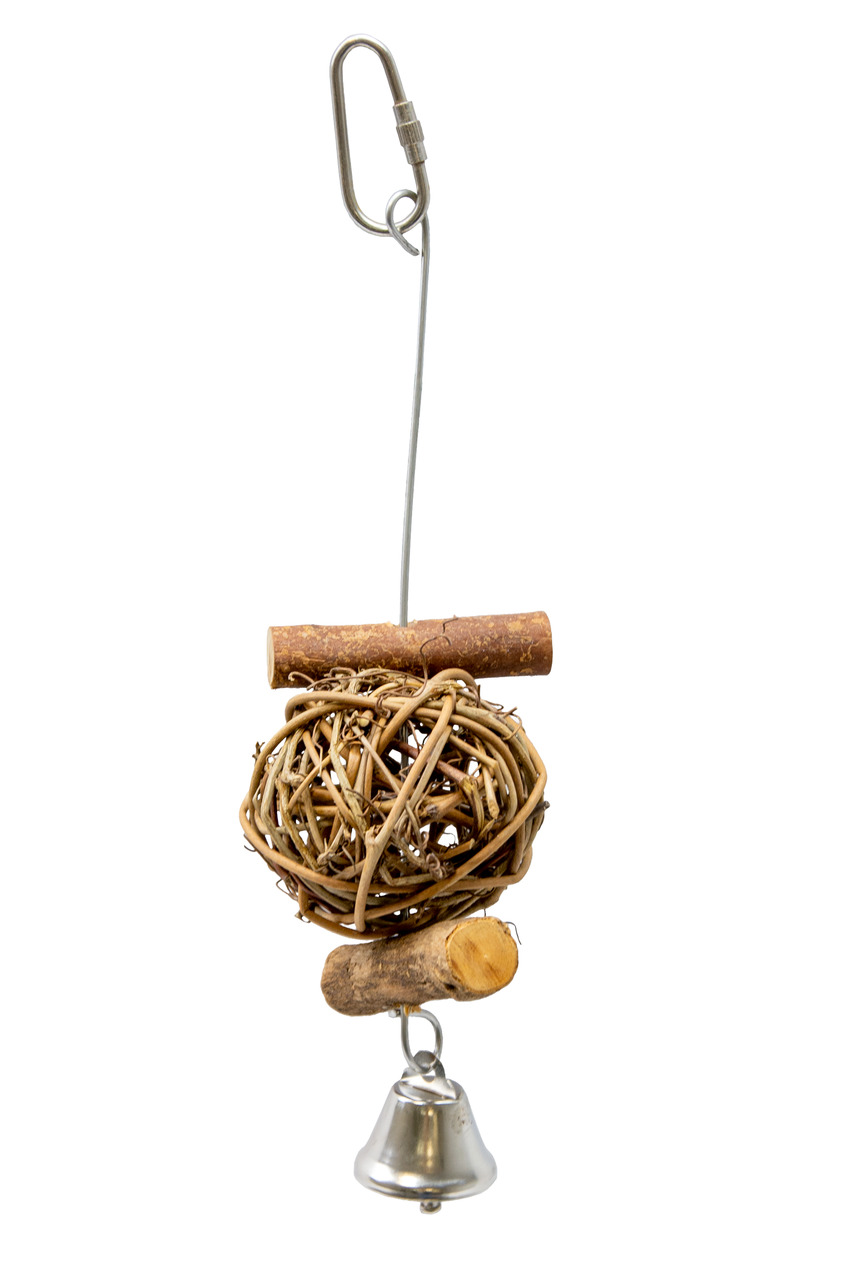 Vogelspielzeug Wooden Bird Ball