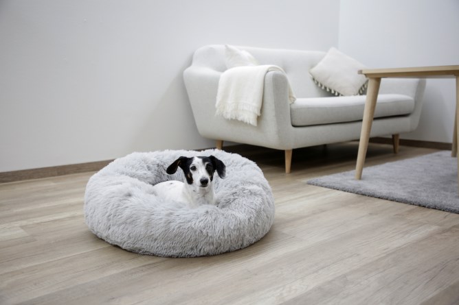 KERBL Kuschelbett Fluffy hellgrau
