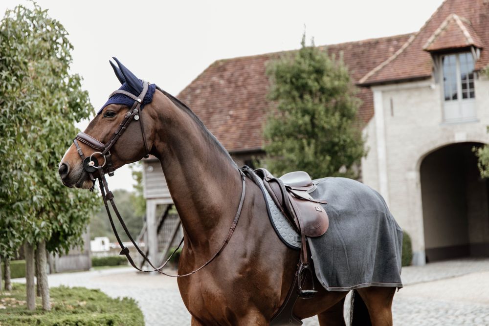 KENTUCKY® HORSEWEAR Ausreitdecke Quadrat Heavy Fleece, dunkelgrau