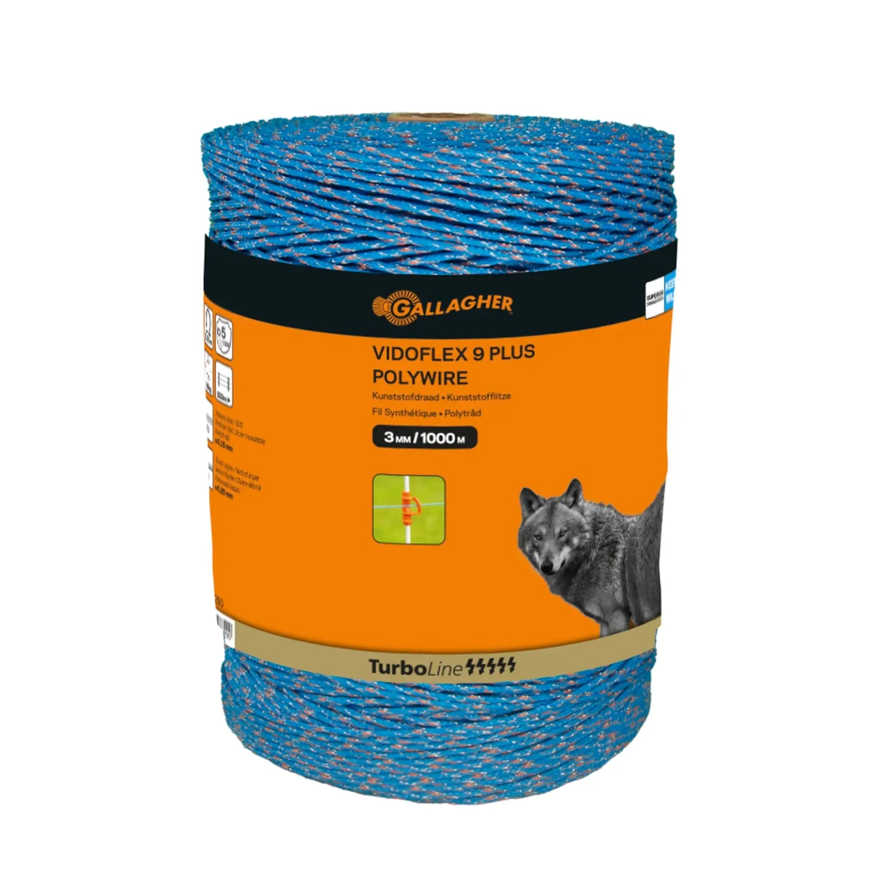 GALLAGHER Vidoflex 9 TurboLine Plus, blau (1000 m) 