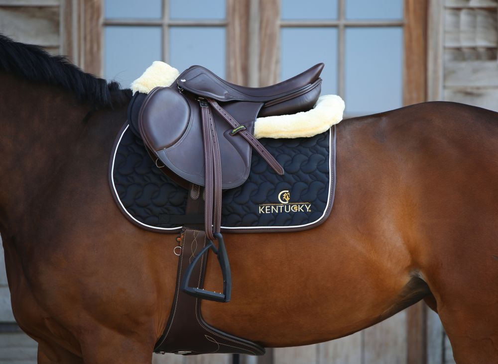 KENTUCKY® HORSEWEAR Schabracke Springen, schwarz/weiß/braun