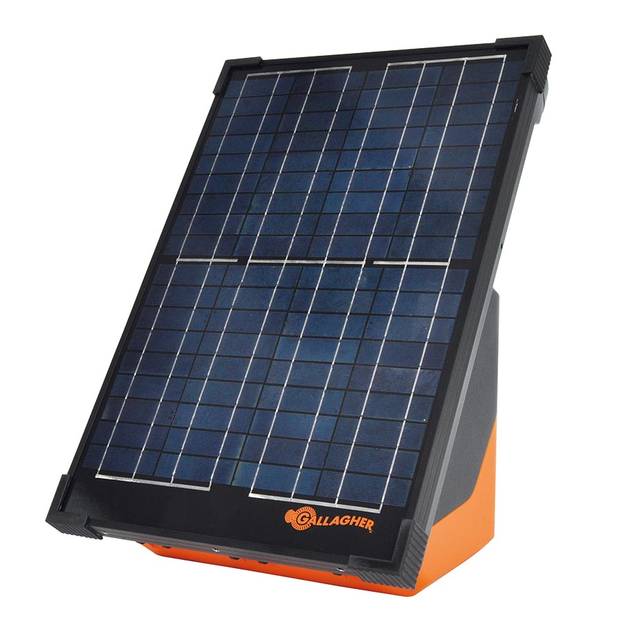 GALLAGHER S200 Solar-Weidezaungerät mit Akku (2x 12 V - 7,2 Ah)