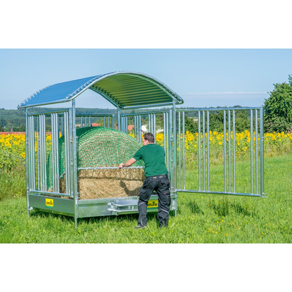 PATURA Rahmen für Futtersparnetz für Großballenraufen