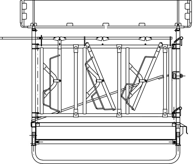 KERBL Viereckraufe Standard mit Selbstfangfressgitter für hornlose Rinder