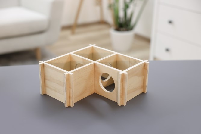 KERBL Hamsterhaus natural mit 3 Kammern
