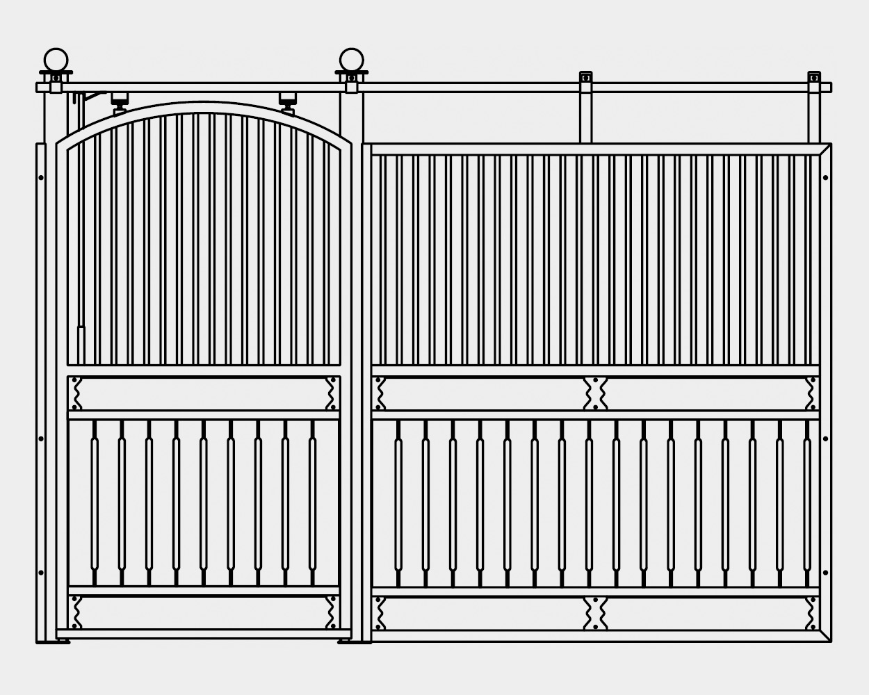 GROWI® Pferdeboxenfront Nando