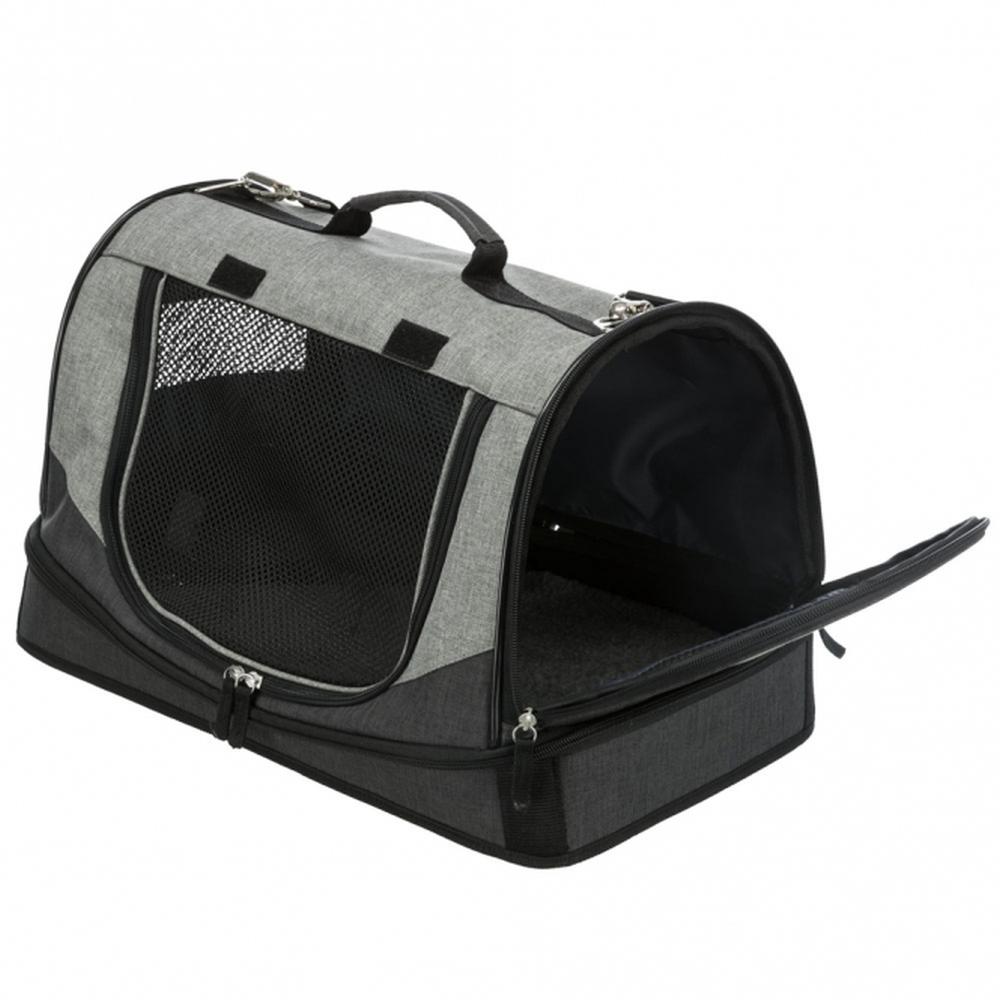 TRIXIE Reisebett und Tragetasche Holly, schwarz/grau