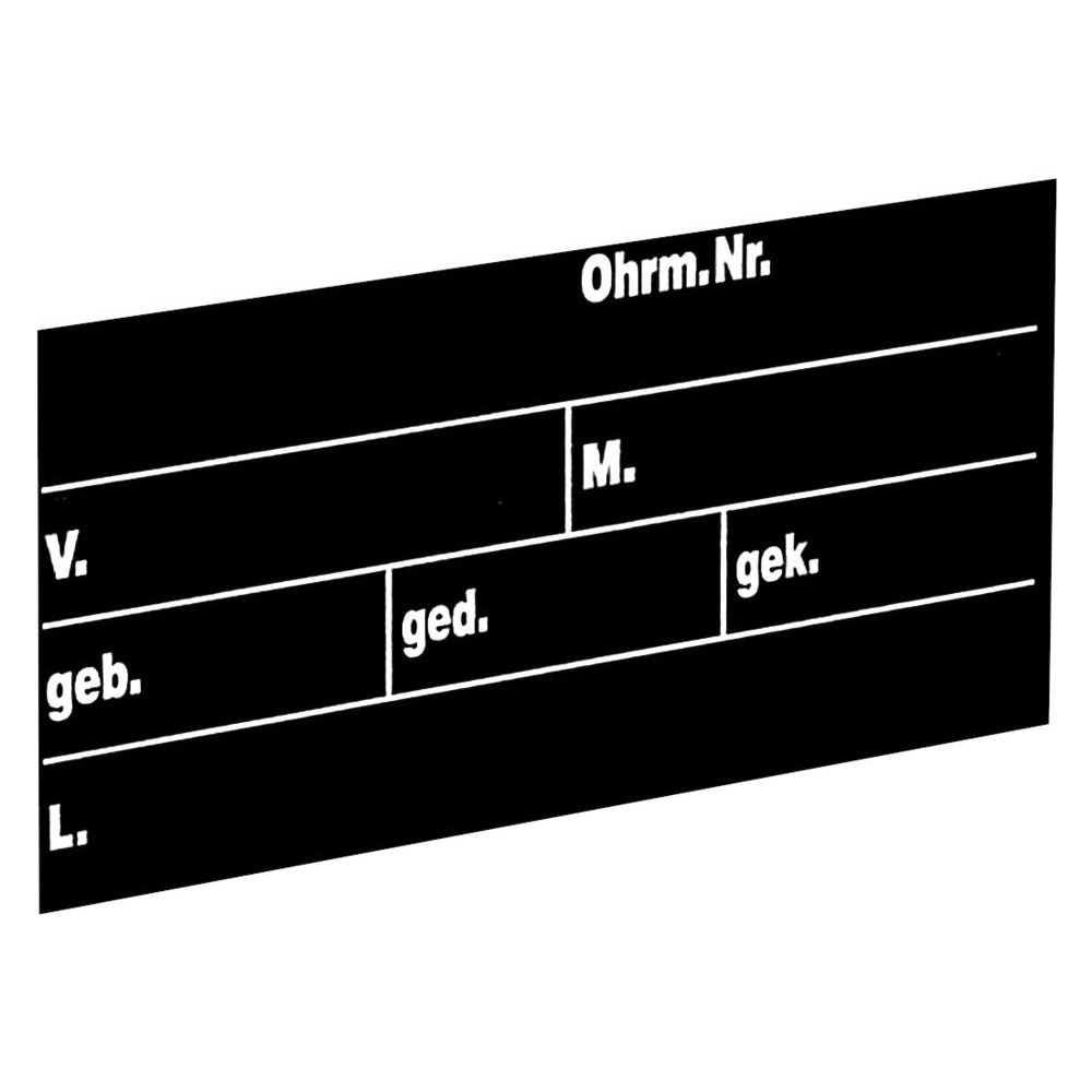 Stalltafel für Rinder