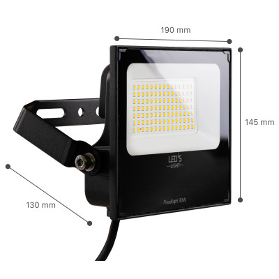 SHADA Flutlicht-LED 30W 5400lm 4000K – Lumileds LED - schwarz