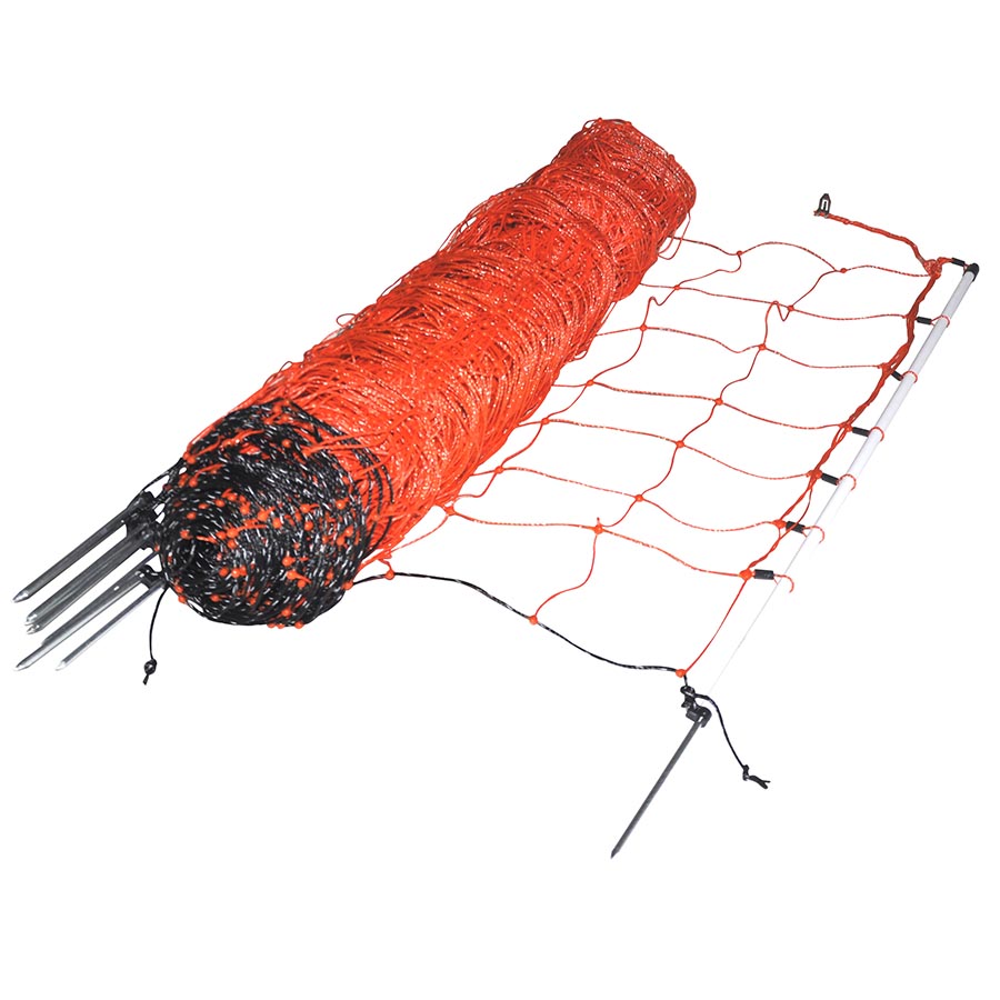 GALLAGHER Schafsnetz, 90 cm, 50 m, weiße Pfähle