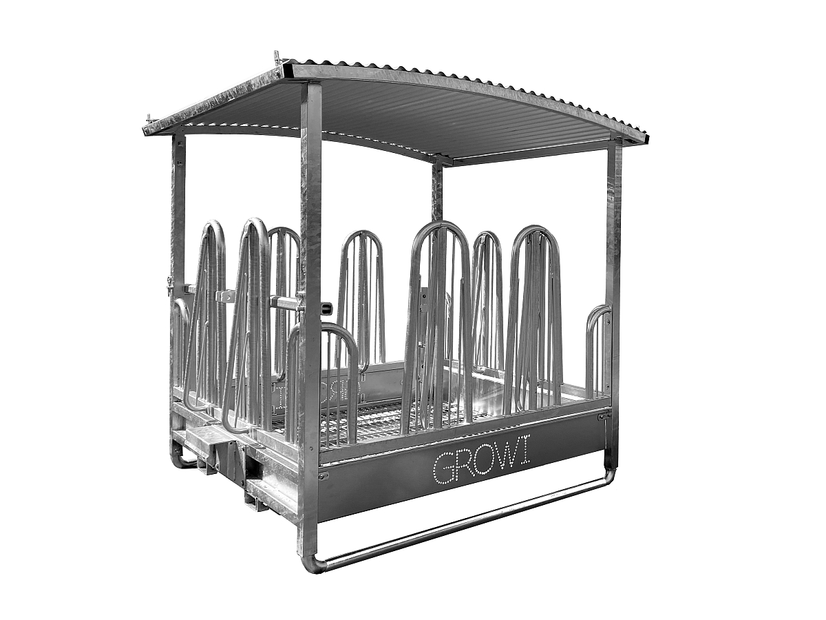 GROWI® Quaderraufe Comfort-Line Plus mit Pferdefressgitter