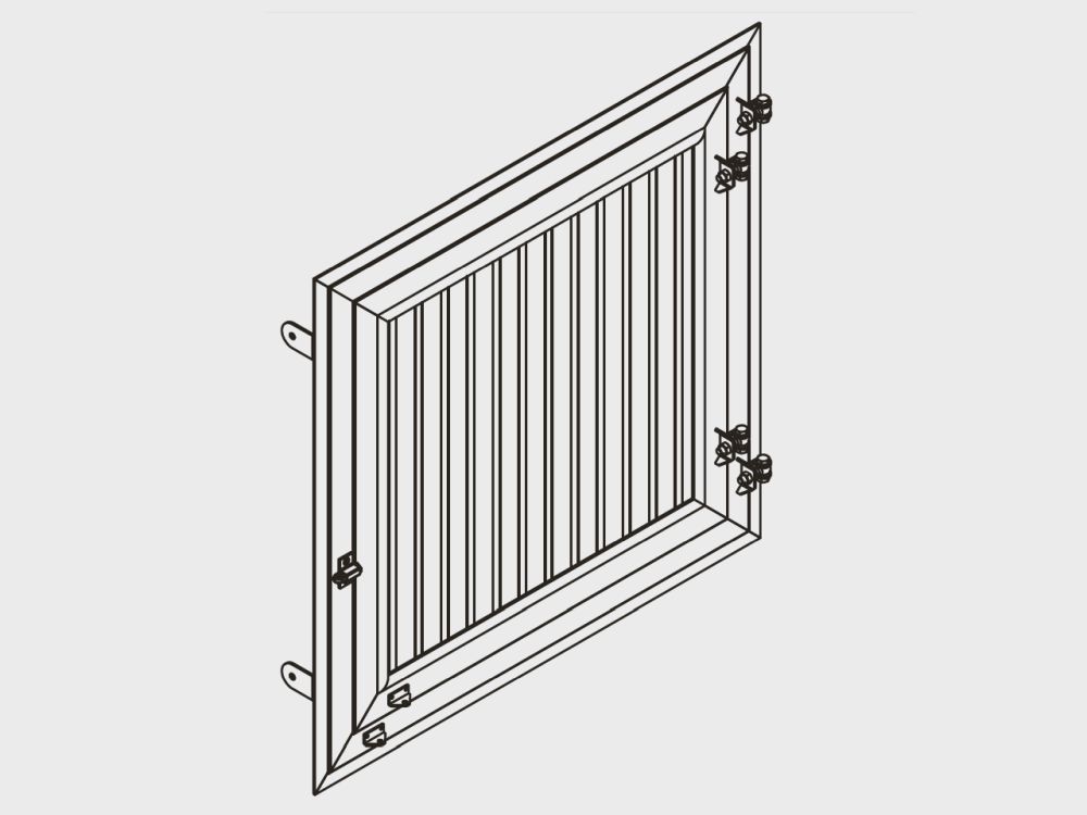 GROWI® Doppeldrehfenster Standard mit Innengitterrahmen, 1 x 1 m