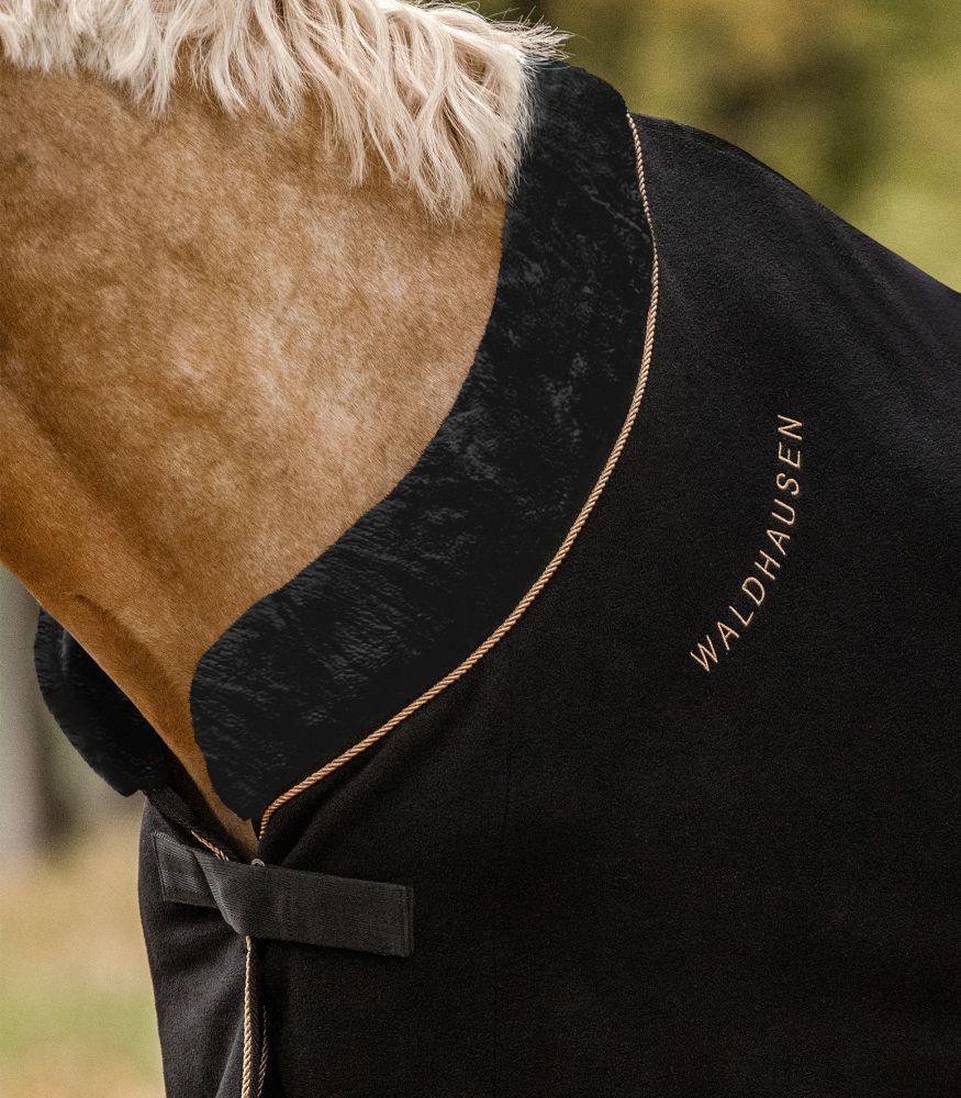 WALDHAUSEN Fleecedecke Modern Rosé, schwarz/roségold