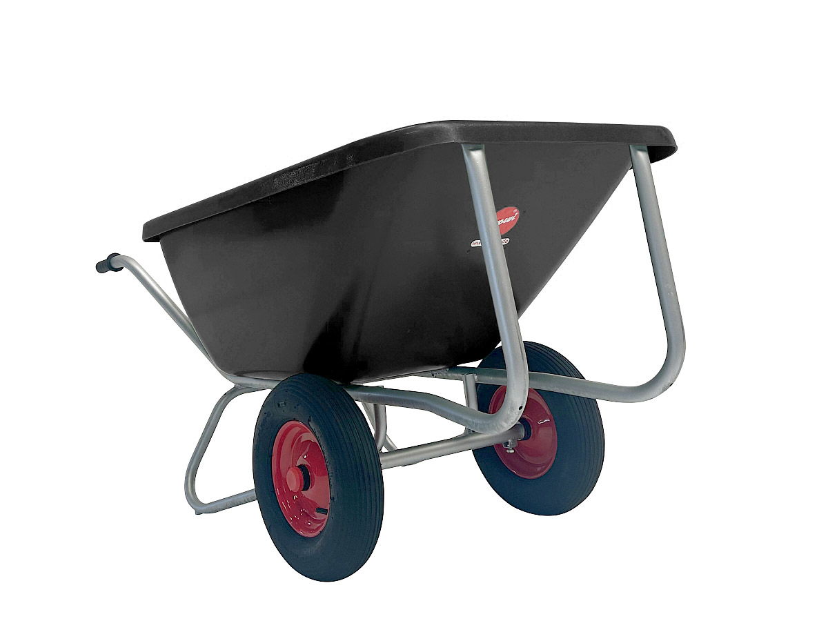 GROWI® Compactkarre Big Ben 2-rädrig 180 l in schwarz