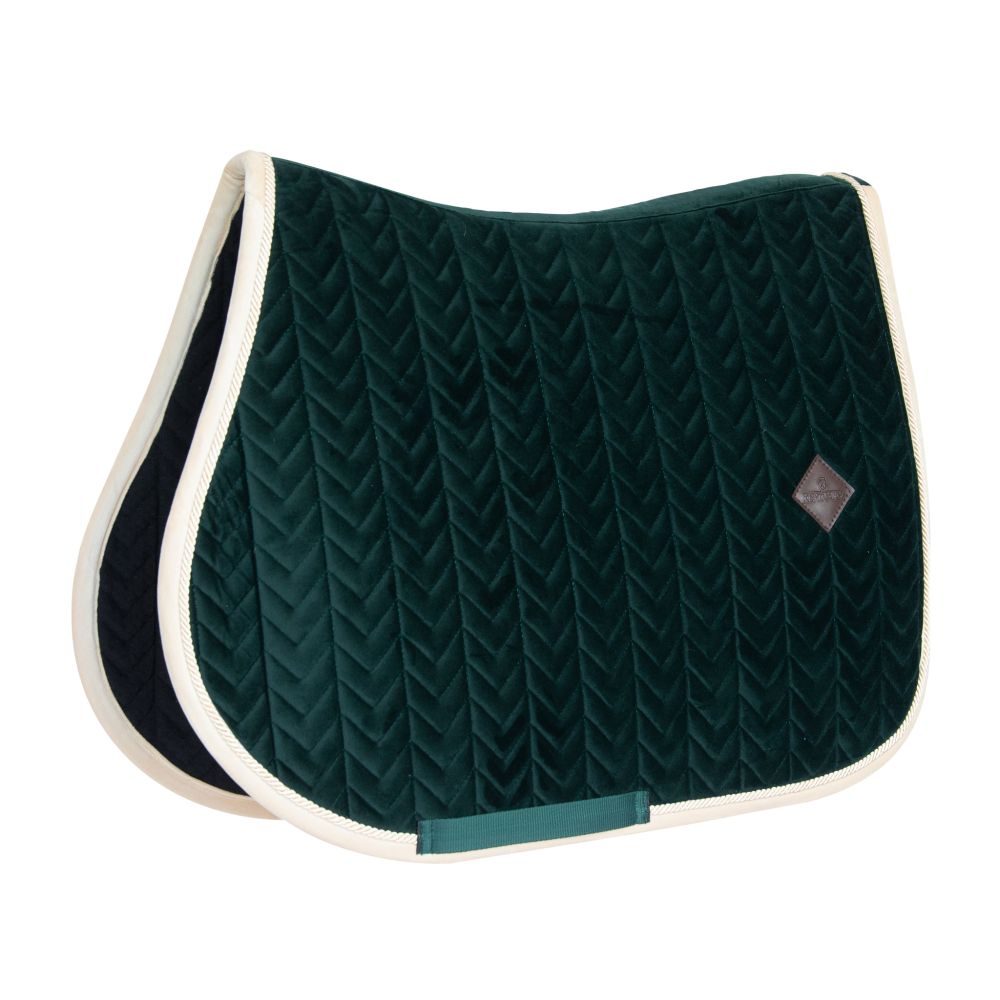 KENTUCKY® HORSEWEAR Schabracke Velvet Contrast Springen, pinien-grün