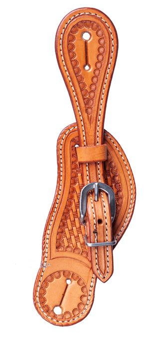 WESTERN IMPORTS® LADY´S SPURSTRAP, BASKET TOOLED