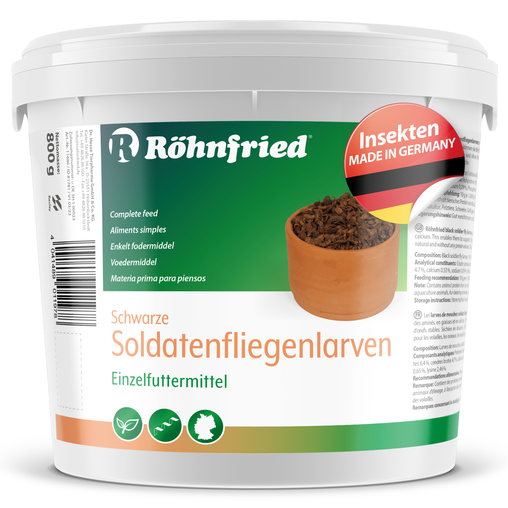 RÖHNFRIED® Soldatenfliegenlarven getrocknet