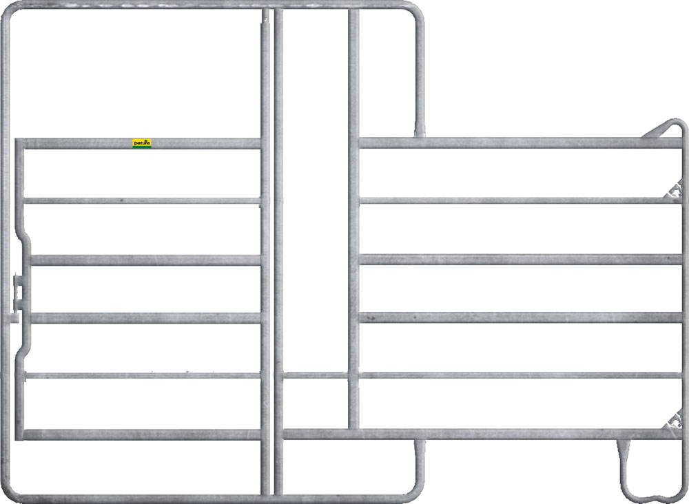 Weidepanel mit Fressgitter und Tor - Panel 6- Höhe 2,20 m