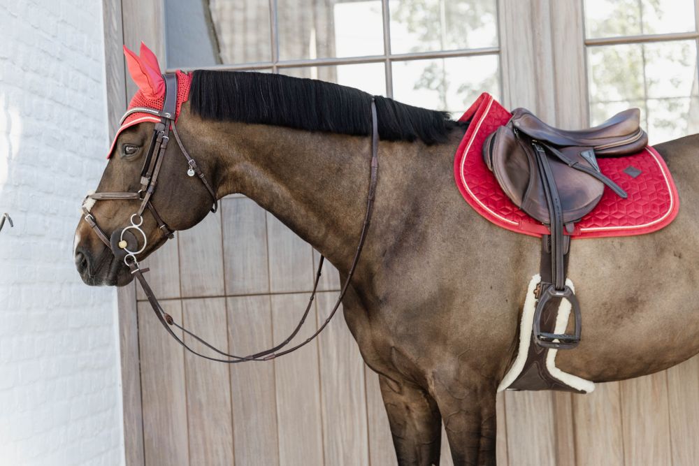 KENTUCKY® HORSEWEAR Schabracke Velvet Springen, rot