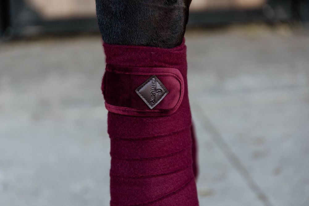 KENTUCKY® HORSEWEAR Fleecebandagen Velvet, 4er-Set, bordeaux