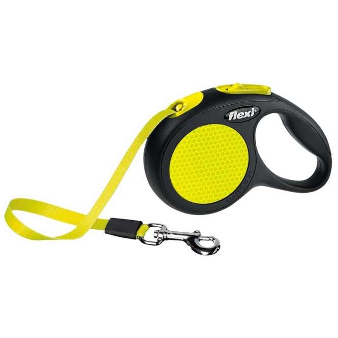 Flexi New Classic Neon Gurt-Roll-Leine Gelb