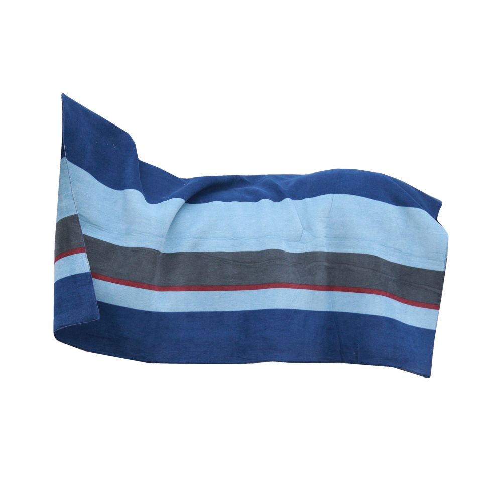 KENTUCKY® HORSEWEAR Fleecedecke Square Stripes Heavy, marine/grau