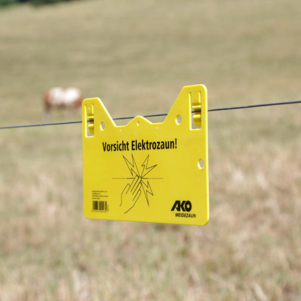 AKO Warnschild – Vorsicht Elektrozaun!
