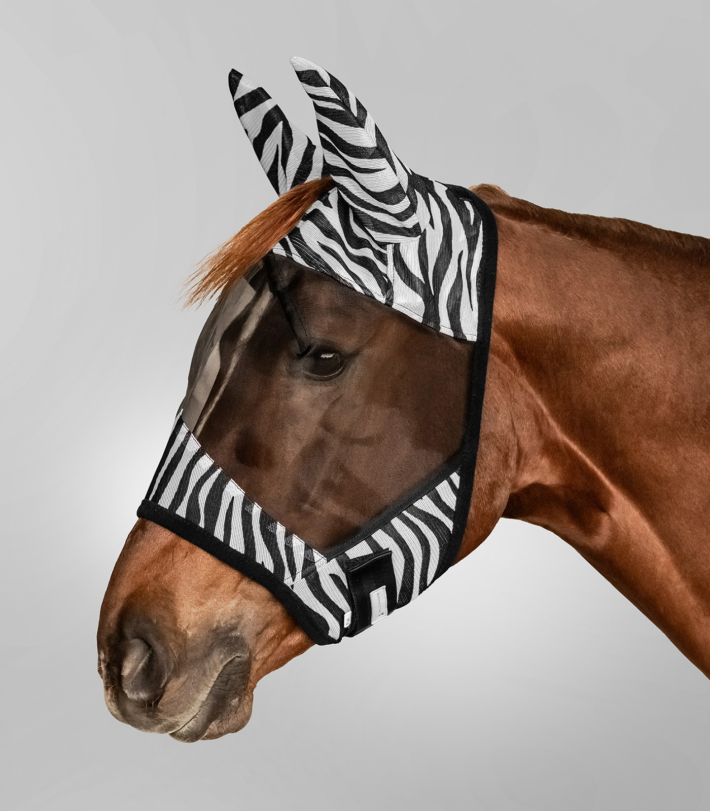 WALDHAUSEN Fliegenmaske Zebra mit Öffnung für den Schopf