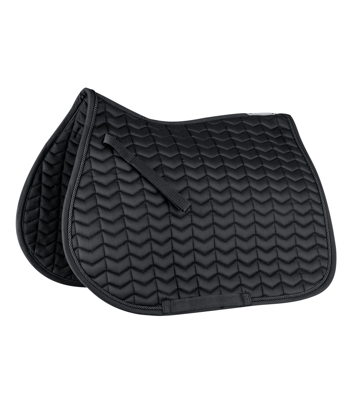 WALDHAUSEN Schabracke Classic Vielseitigkeit, schwarz/schwarz Schwarze Waldhausen Schabracke Classic für Vielseitigkeitssättel mit Zick-Zack-Steppung und Kordelrand.